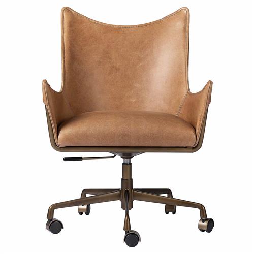 Robin Modern Classic Brown Leather Office Chair