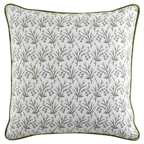 Amelia French Green Botanical Indoor Outdoor Throw Pillow - 20x20