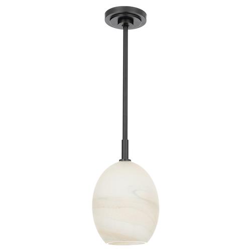 Artemis Modern Glass Shade Oil Rubbed Bronze Single Pendant