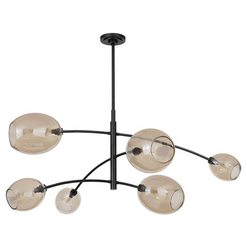 Artemis Glass Shade Oil Rubbed Bronze Sputnik Chandelier