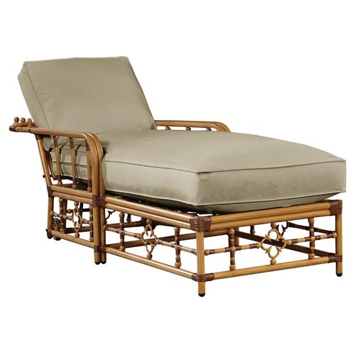 Myrah Coastal Sand Sunbrella Aluminum Adjustable Outdoor Chaise Lounge