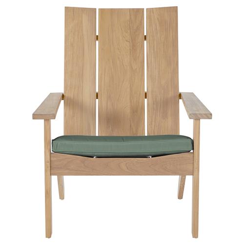 Ashland Green Sunbrella Natural Teak Outdoor Adirondack Chair