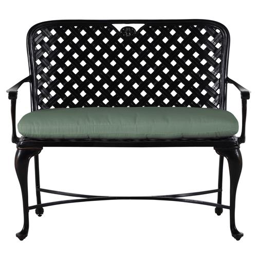 Provance Green Sunbrella Ancient Earth Black Outdoor Bench