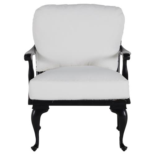 Provance White Sunbrella Earth Black Outdoor Lounge Chair