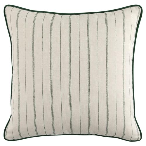 Franca French Green Striped Indoor Outdoor Throw Pillow - 20x20