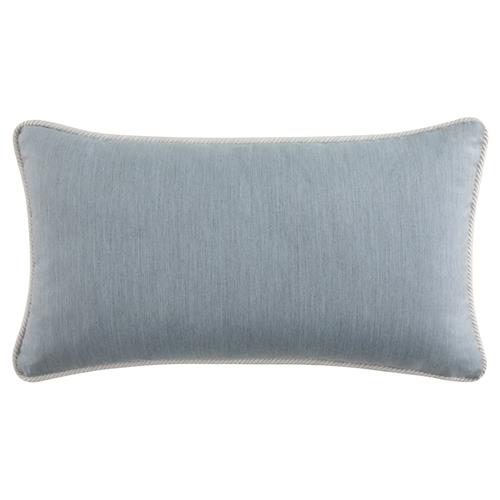 Averie Modern Classic Blue Indoor Outdoor Lumbar Pillow - 14x24