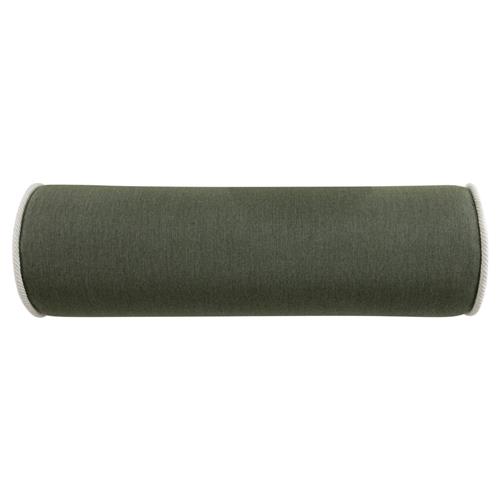 Averie Modern Classic Green Indoor Outdoor Bolster Pillow - 8x25