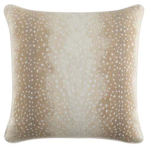 Faye Modern Beige Animal Print Indoor Outdoor Throw Pillow - 20x20