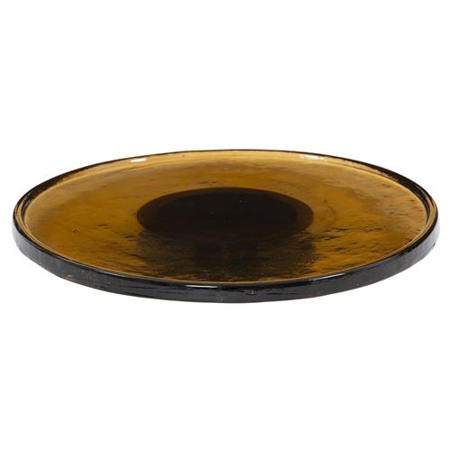 Suz Amber Cast Glass Lazy Susan