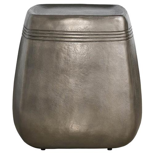 Sophia Modern Classic Grey Aluminum Square Outdoor End Table