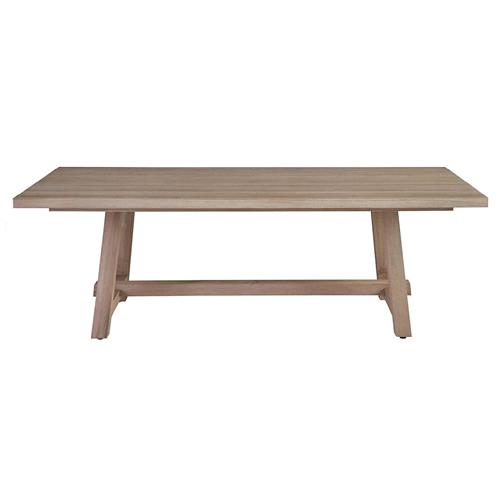 Sophia Coastal Beach Brown Teak Rectangular Outdoor Dining Table - 84&quot;
