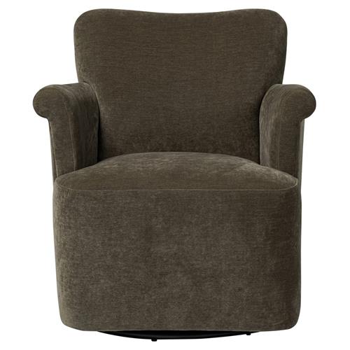 Camellia Malmo Olive Velvet Swivel Chair