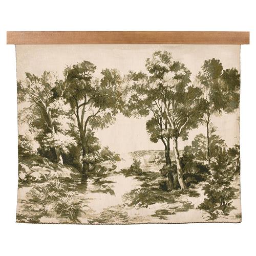 Estelle Olive Green Landscape Tapestry - 70x54