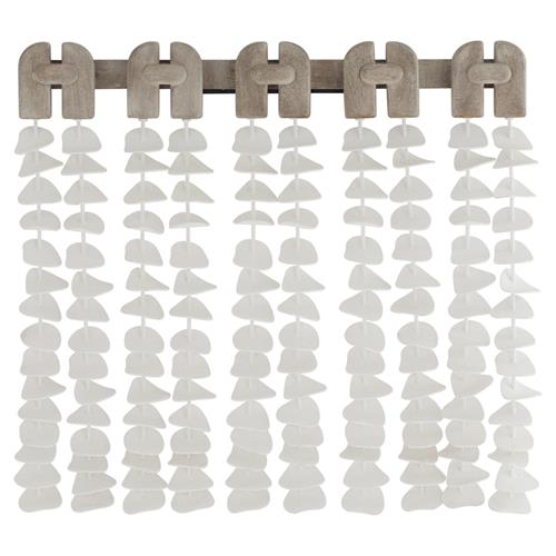 Melt Coastal White Gesso Iron Petal Wall Decor