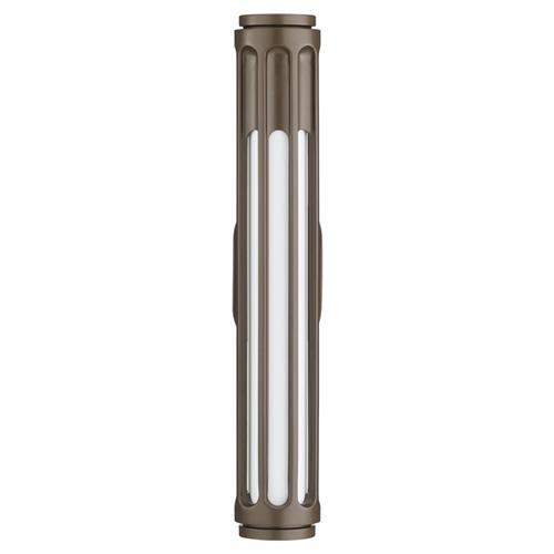 Inset Modern Bronze Steel Frosted Glass Outdoor Sconce