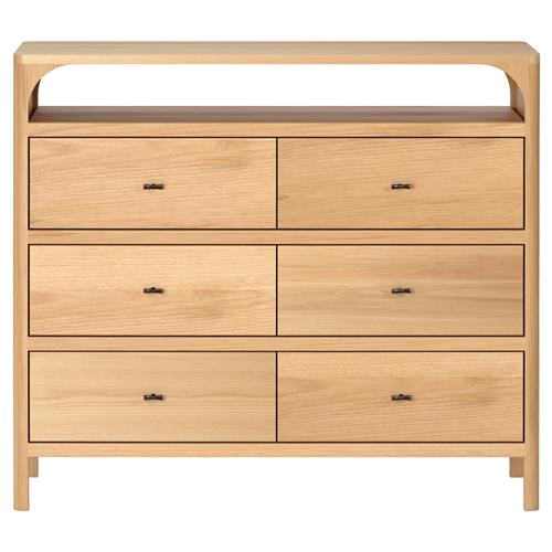 Abdiel Modern Classic Oak Wood Double Dresser