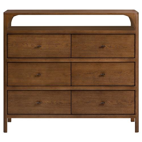 Abdiel Modern Classic Walnut Oak Wood Double Dresser
