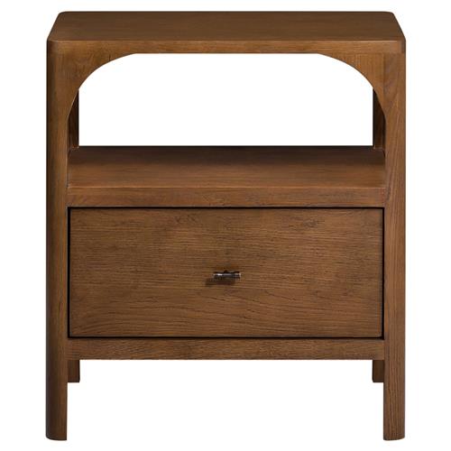 Abdiel Modern Classic Walnut Oak Wood Nightstand