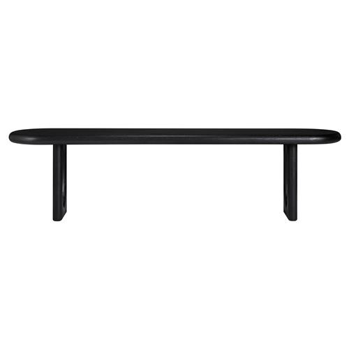 Arley Modern Classic Black Oak Wood Dining Bench
