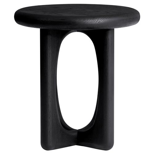 Arley Modern Classic Black Oak Wood Side Table