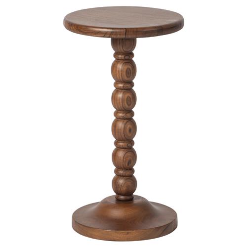 Thomas Updated Traditional Brown Wood Spindle Drink Table
