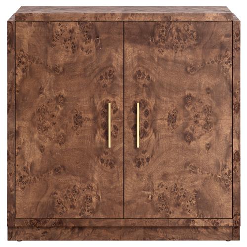 Briella Modern Classic Dark Brown Burl Wood 2 Door Sideboard
