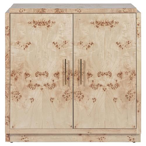 Briella Modern Classic Light Brown Burl Wood 2 Door Sideboard