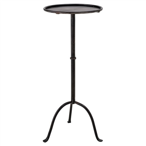 Felix French Country Black Iron Round Drink Table