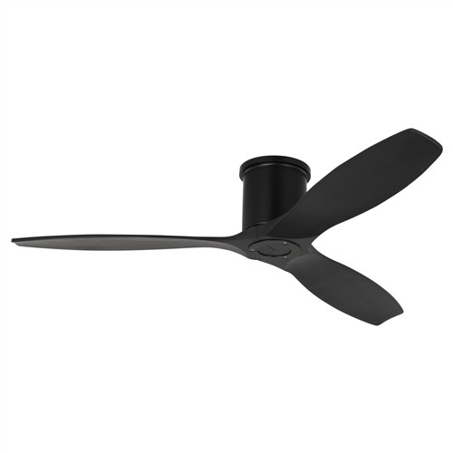 Visual Comfort Collins Midnight Black Steel Smart Hugger Ceiling Fan - 52&quot;
