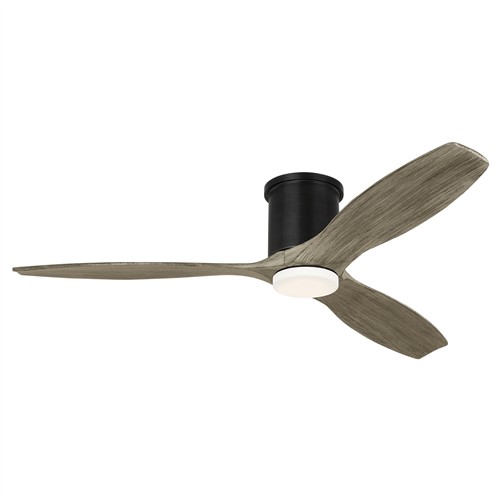 Visual Comfort Collins Grey Blades Aged Pewter Smart Hugger LED Ceiling Fan - 52&quot;