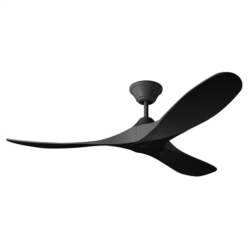 Visual Comfort Maverick Coastal Midnight Black Steel Ceiling Fan - 52&quot;