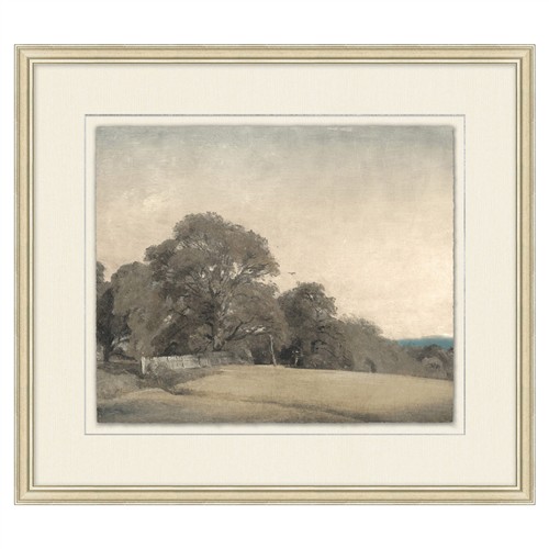 Yorkshire Traditional Grey Landscape Silver Leaf Frame Painting 1 - 23x26