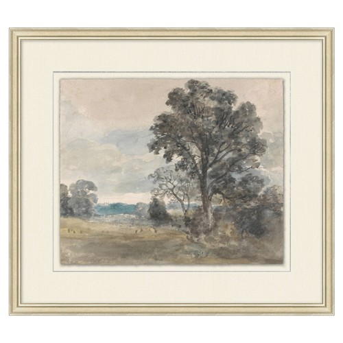 Yorkshire Traditional Grey Landscape Silver Leaf Frame Painting 2 - 23x26