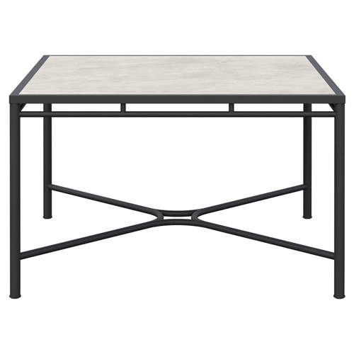 Emeline Albarium Dekton Black Iron Outdoor Dining Table - 48&quot;