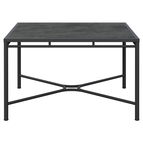 Emeline Micron Dekton Black Iron Square Outdoor Dining Table - 48&quot;