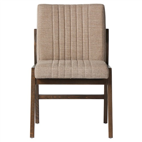 Ali Mid Century Modern Beige Performance Wood Dining Chair