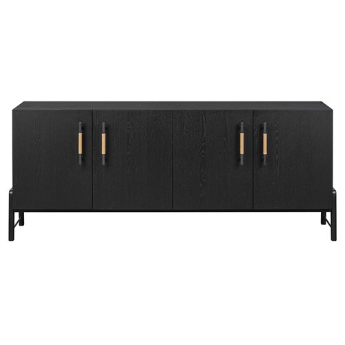 Matthew Modern Classic Black Oak Wood Sideboard
