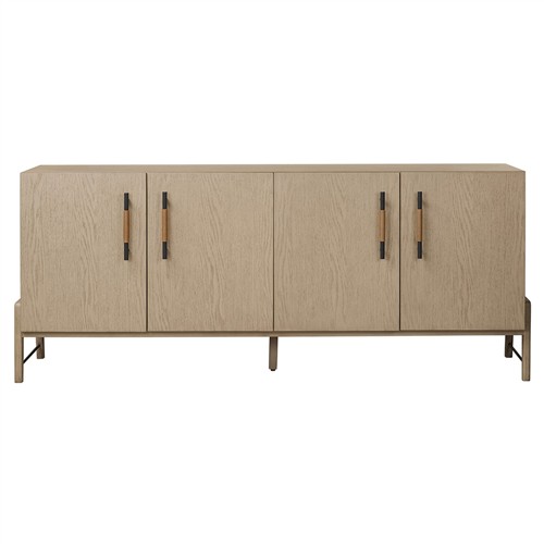 Matthew Modern Classic Brown Oak Wood Sideboard