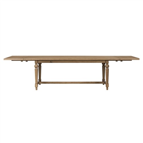 Blaine Updated Traditional Brown Oak Extendable Dining Table - 88-124&quot;