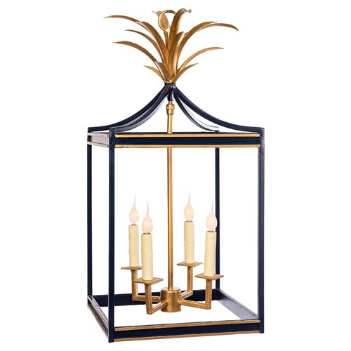 Magnus Modern Classic Gloss Brass Candelabra Lantern