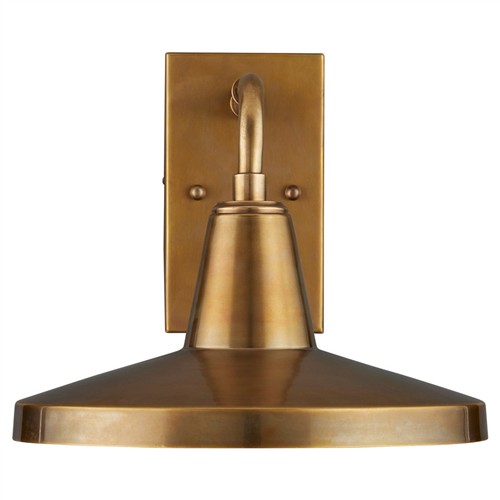 Jensen Traditional Antique Brass Outdoor Armed Wall Sconce