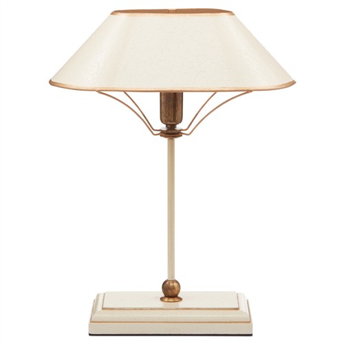 Dresden Updated Traditional Oval Shade Cream Wood Table Lamp