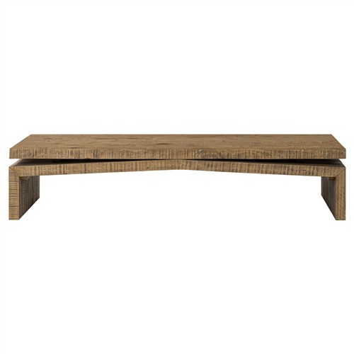 Rayan Rustic Lodge Brown Reclaimed Wood Coffee Table