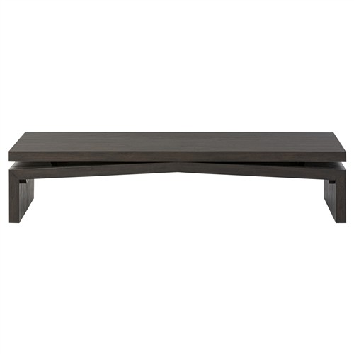 Rayan Rustic Lodge Dark Brown Oak Coffee Table