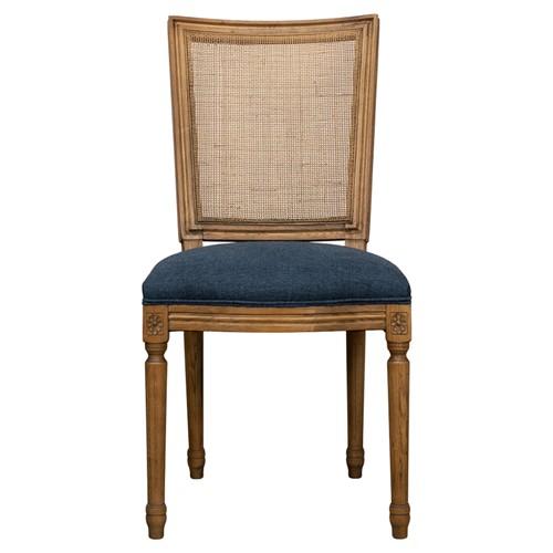 Iona Updated Traditional Brown Cane Wood Dining Chair