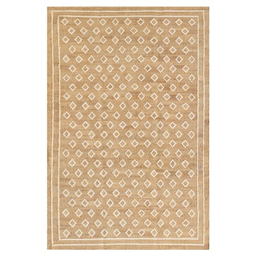 Safiya Coastal Beach Natural Diamond Patterned Jute Rug - 3&#39;6&quot;x5&#39;6&quot;