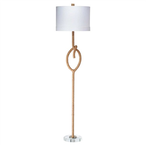 Yvonne Coastal Beach Natural Rope Knot Floor Lamp