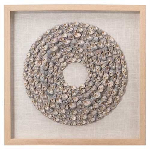 Rocco Coastal Beach Taupe Shell Wall Art