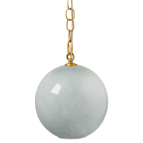 Azrael Modern Classic Blue Glass Sphere Pendant