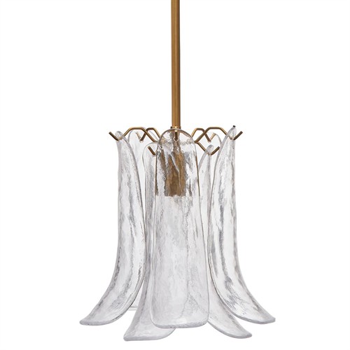 Isolde Updated Traditional Clear Glass Petal Pendant